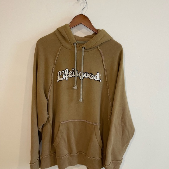 Life Is Good Men's Brown Hoodie Size XL - Picture 2 of 9